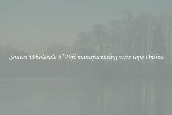 Source Wholesale 6*29fi manufacturing wire rope Online