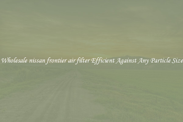 Wholesale nissan frontier air filter Efficient Against Any Particle Size