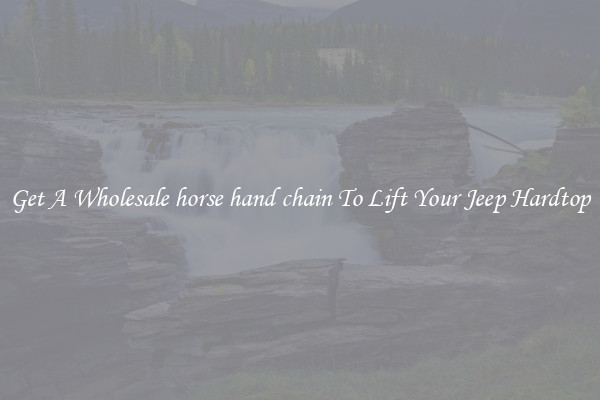 Get A Wholesale horse hand chain To Lift Your Jeep Hardtop
