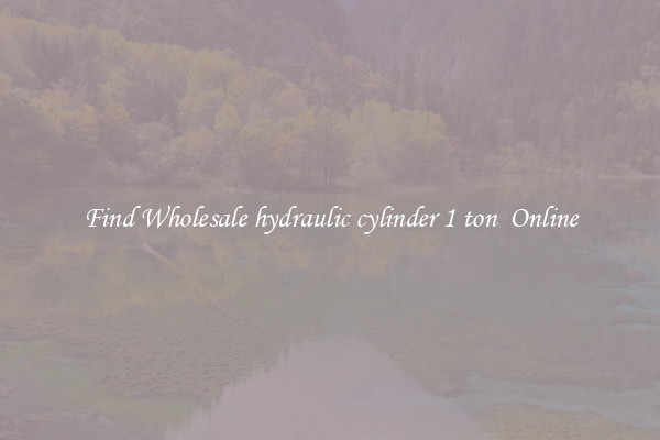 Find Wholesale hydraulic cylinder 1 ton  Online