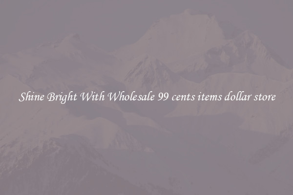 Shine Bright With Wholesale 99 cents items dollar store