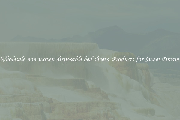 Wholesale non woven disposable bed sheets. Products for Sweet Dreams