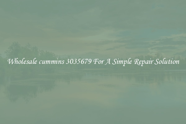 Wholesale cummins 3035679 For A Simple Repair Solution