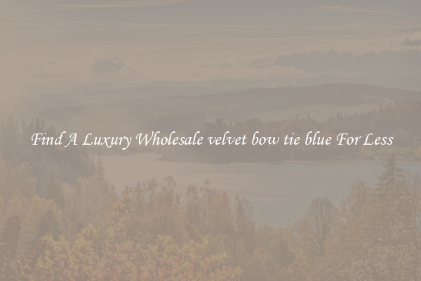 Find A Luxury Wholesale velvet bow tie blue For Less