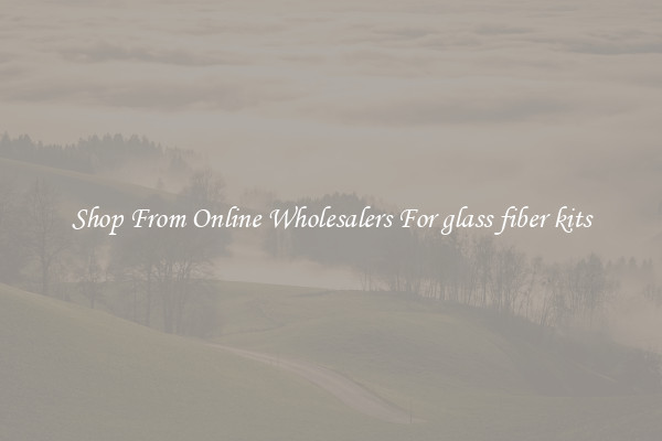 Shop From Online Wholesalers For glass fiber kits