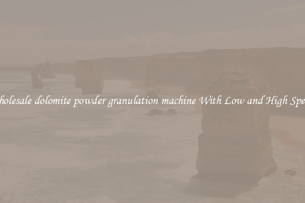 Wholesale dolomite powder granulation machine With Low and High Speeds