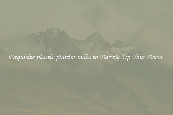 Exquisite plastic planter india to Dazzle Up Your Décor 
